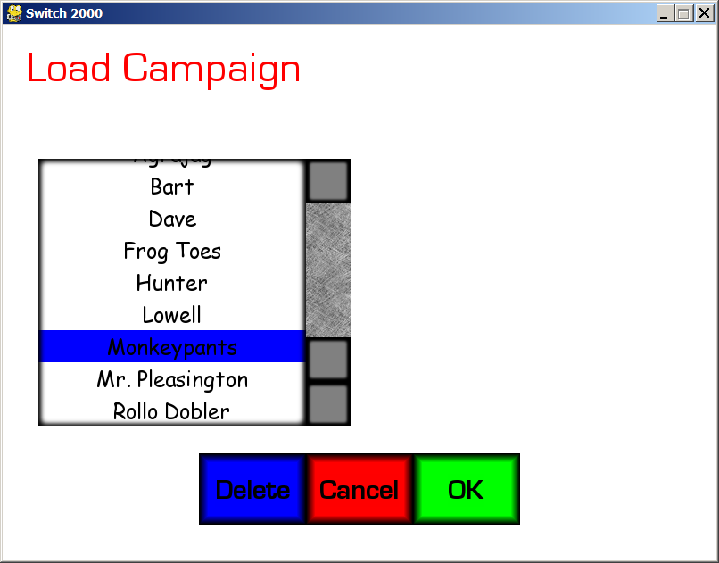 Campaign mode loading screen